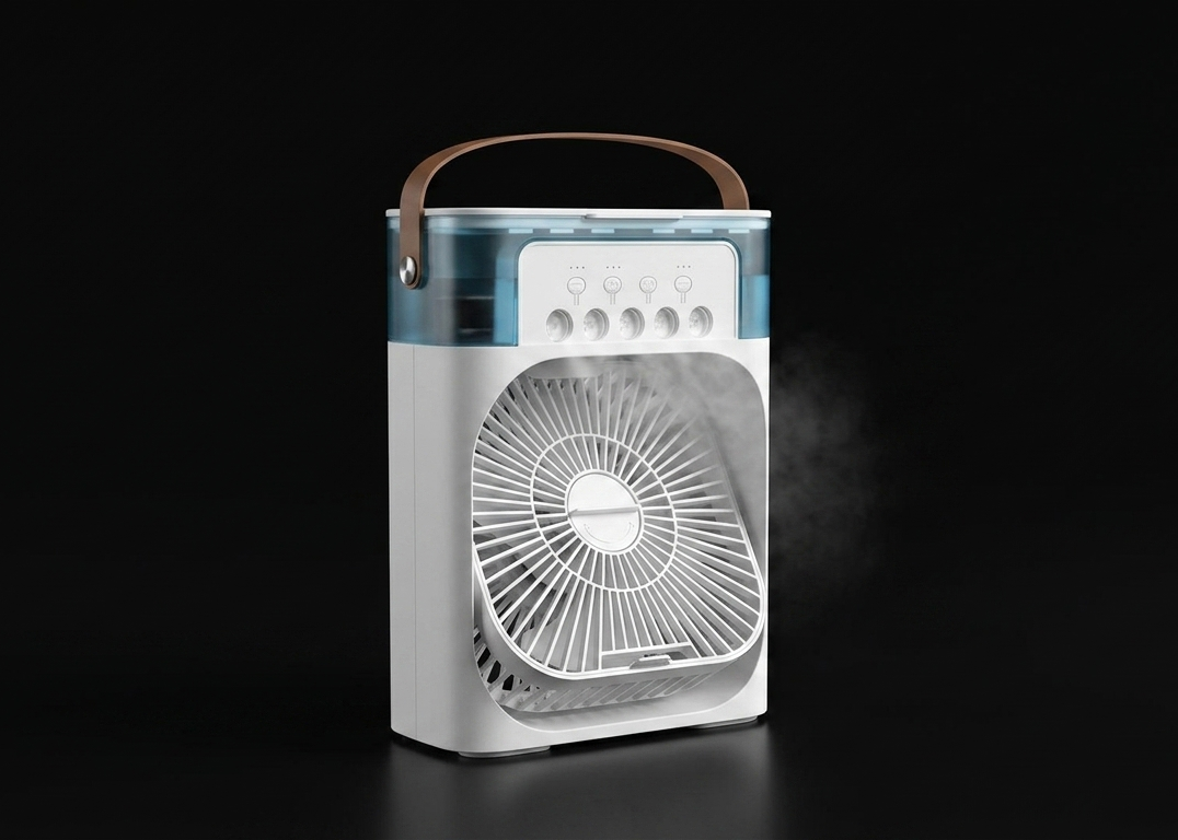 3 In 1 New Fan AIr Conditioner Household Small Air Cooler LED Night Light Portable Humidifier Air Adjustment Fan Office Home Fan