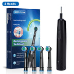 Rotary Rechargeable Electric Toothbrush with 8 Brush Heads