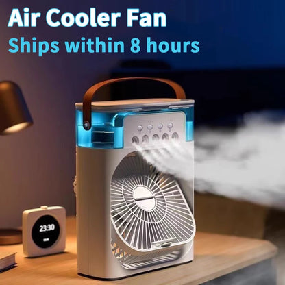 3 In 1 New Fan AIr Conditioner Household Small Air Cooler LED Night Light Portable Humidifier Air Adjustment Fan Office Home Fan