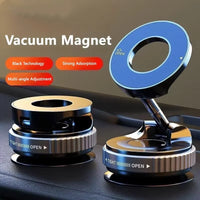 Foldable Magnetic Car Mount: 360° Vacuum Phone Holder
