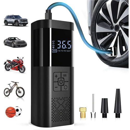 3X Faster Cordless Tire Inflator: 150PSI Portable Compressor