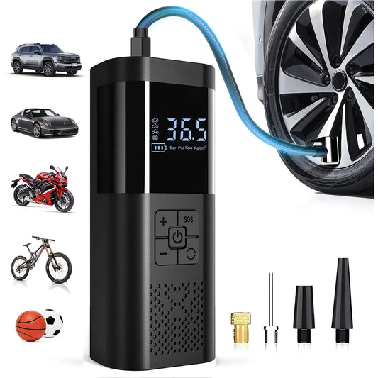 3X Faster Cordless Tire Inflator: 150PSI Portable Compressor