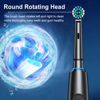 Rotary Rechargeable Electric Toothbrush with 8 Brush Heads