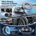 Foldable Magnetic Car Mount: 360° Vacuum Phone Holder