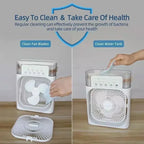 3-in-1 Portable Air Cooler & Humidifier with LED