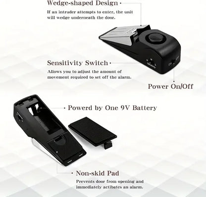 Portable Door Stop Alarm for Home Security