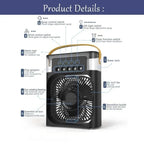 3-in-1 Portable Air Cooler & Humidifier with LED