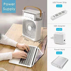 3-in-1 Portable Air Cooler & Humidifier with LED