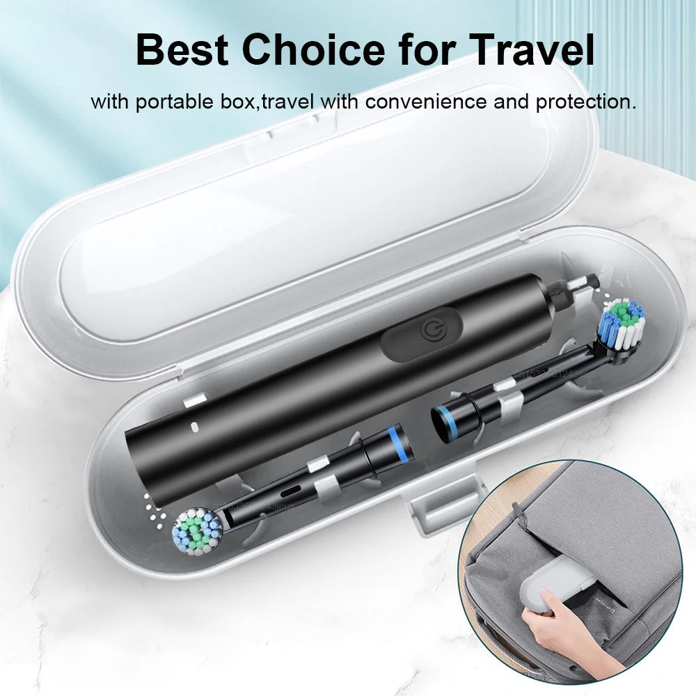 Rechargeable Rotating Electric Toothbrush with 8 Brush Heads