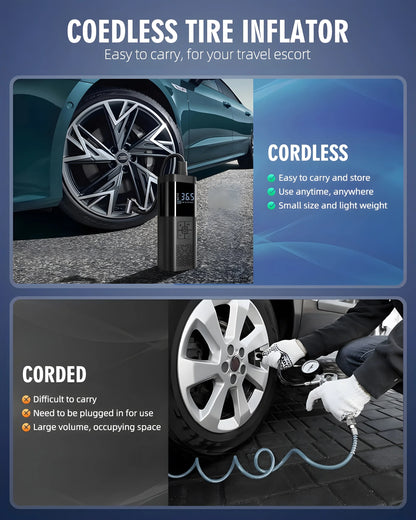 150PSI Cordless Car Air Compressor (3X Faster)